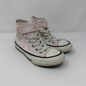 Converse Chuck Taylor All Star Pink Polka Dot High Tops Youth 11